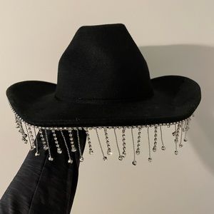 12th Tribe Fringe Black Cowboy Hat